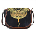 Golden Spiritual Stingray Print Saddle Bag