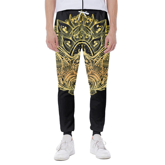 Golden Spiritual Stingray Print Scuba Joggers