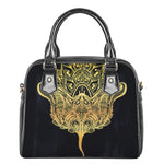 Golden Spiritual Stingray Print Shoulder Handbag