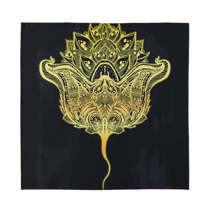 Golden Spiritual Stingray Print Silk Bandana