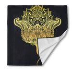 Golden Spiritual Stingray Print Silk Bandana