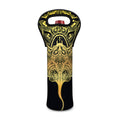 Golden Spiritual Stingray Print Single Neoprene Wine Tote