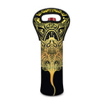 Golden Spiritual Stingray Print Single Neoprene Wine Tote