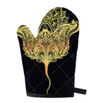 Golden Spiritual Stingray Print Single Oven Mitt