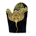 Golden Spiritual Stingray Print Single Oven Mitt