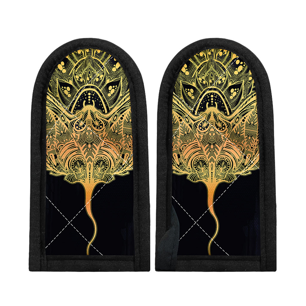 Golden Spiritual Stingray Print Skillet Handle Cover