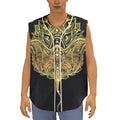 Golden Spiritual Stingray Print Sleeveless Baseball Jersey