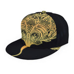 Golden Spiritual Stingray Print Snapback Cap