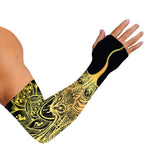Golden Spiritual Stingray Print Sun Protection Arm Sleeves