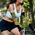 Golden Spiritual Stingray Print Sun Protection Arm Sleeves