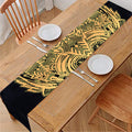 Golden Spiritual Stingray Print Table Runner