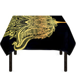 Golden Spiritual Stingray Print Tablecloth