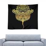 Golden Spiritual Stingray Print Tapestry