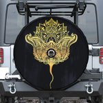 Golden Spiritual Stingray Print Tire Cover With Camera Hole
