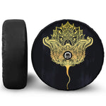 Golden Spiritual Stingray Print Tire Cover With Camera Hole