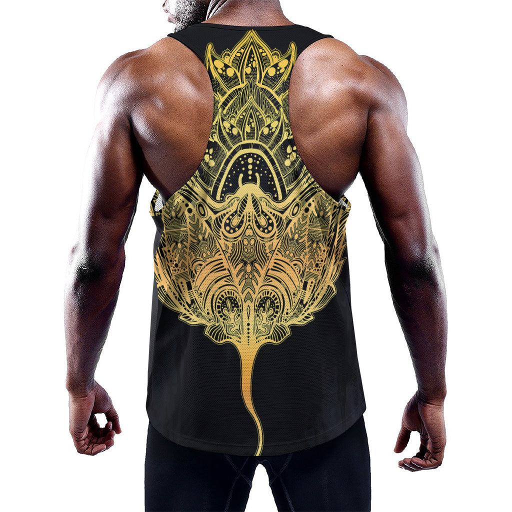 Golden Spiritual Stingray Print Training Tank Top