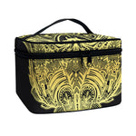 Golden Spiritual Stingray Print Travel Makeup Bag