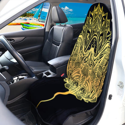 Golden Spiritual Stingray Print Waterproof Car Seat Cover