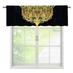 Golden Spiritual Stingray Print Window Valance