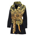 Golden Spiritual Stingray Print Women's Bathrobe