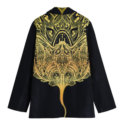 Golden Spiritual Stingray Print Women's Blazer