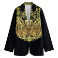 Golden Spiritual Stingray Print Women's Cotton Blazer