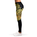 Golden Spiritual Stingray Print Women's Leggings