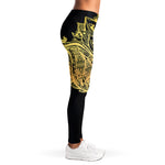Golden Spiritual Stingray Print Women's Leggings