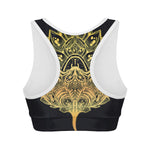 Golden Spiritual Stingray Print Women's Sports Bra
