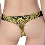 Golden Spiritual Stingray Print Women's Thong