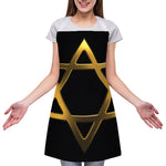Golden Star of David Print Adjustable Apron