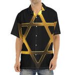 Golden Star of David Print Aloha Shirt