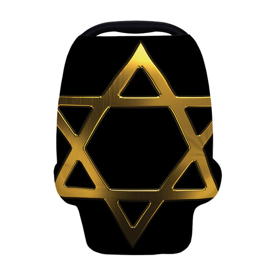 Golden Star of David Print Baby Seat Cover