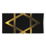 Golden Star of David Print Beach Towel