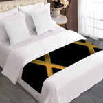 Golden Star of David Print Bed Runner