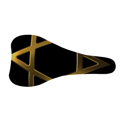 Golden Star of David Print Bicycle Seat Cover