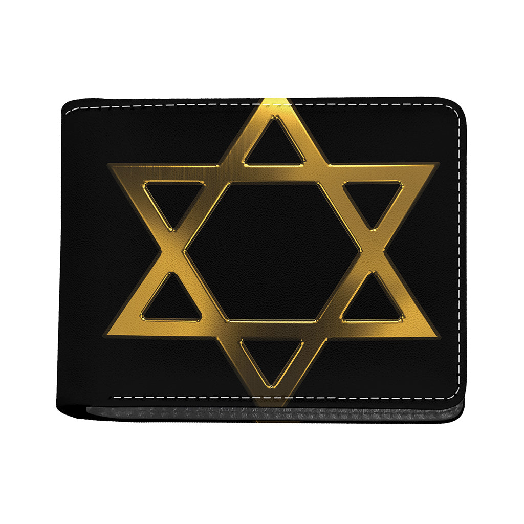 Golden Star of David Print Bifold Wallet
