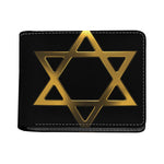 Golden Star of David Print Bifold Wallet