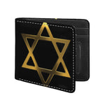 Golden Star of David Print Bifold Wallet