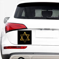 Golden Star of David Print Car Sticker