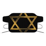 Golden Star of David Print Car Windshield Snow Cover
