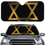 Golden Star of David Print Car Windshield Sun Shade