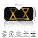 Golden Star of David Print Car Windshield Sun Shade