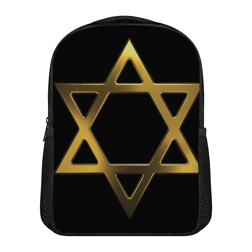 Golden Star of David Print Casual Backpack