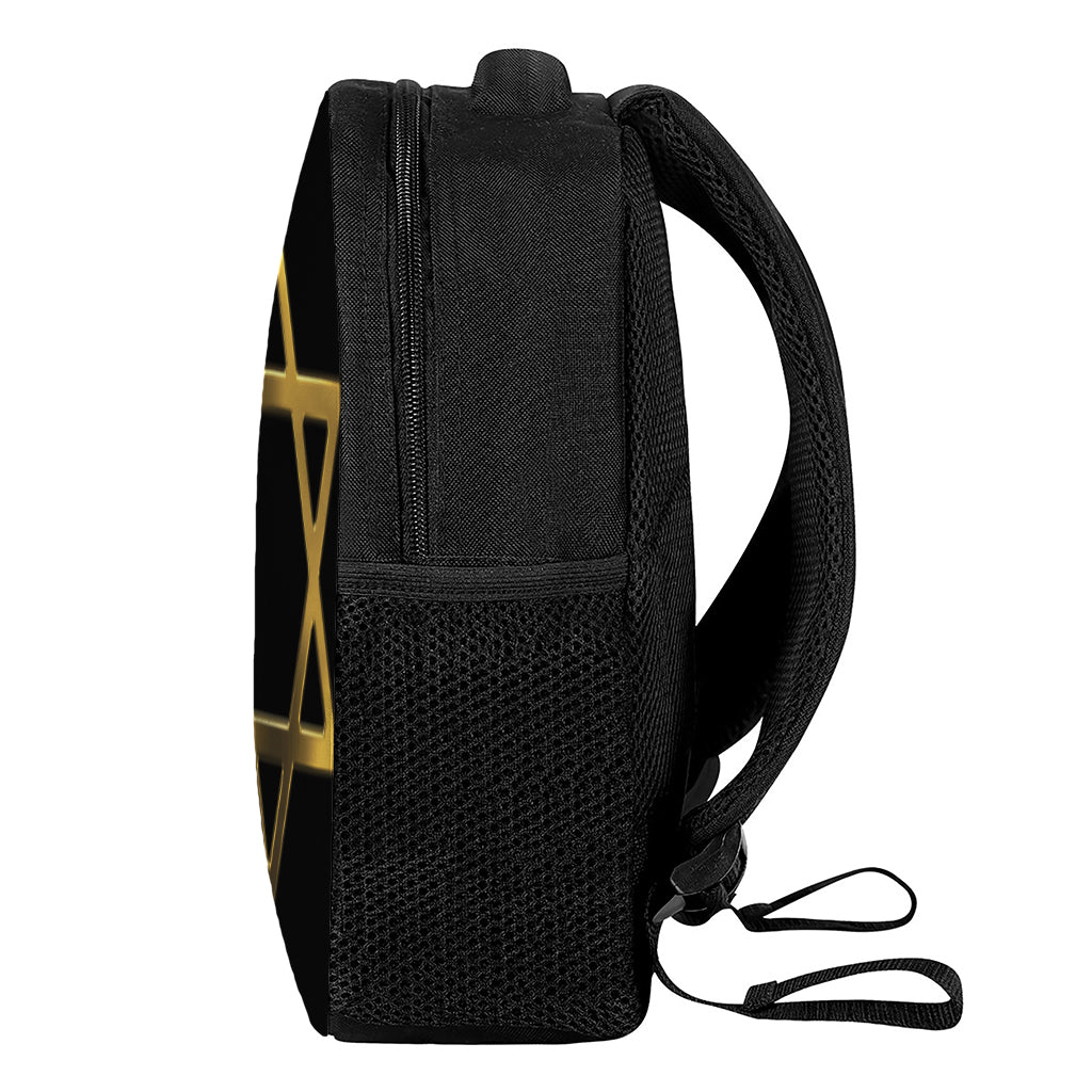 Golden Star of David Print Casual Backpack