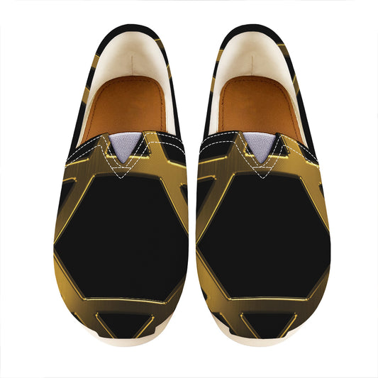 Golden Star of David Print Casual Shoes