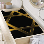 Golden Star of David Print Changing Pad Cover