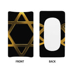 Golden Star of David Print Changing Pad Cover