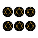 Golden Star of David Print Coaster Set