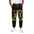 Golden Star of David Print Cotton Sweatpants
